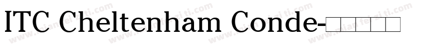 ITC Cheltenham Conde字体转换